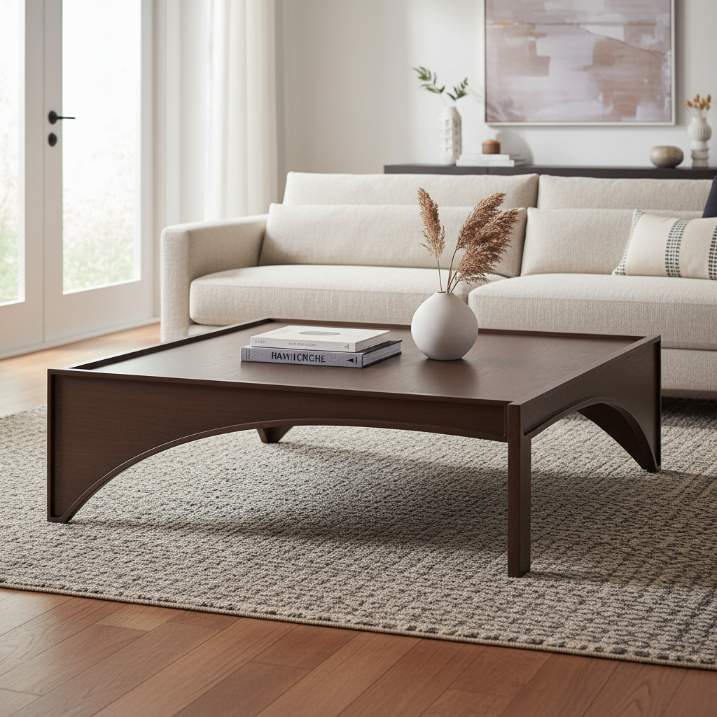 Mercana Laraya 48" x 48" x 15" Solid Wood Coffee Table