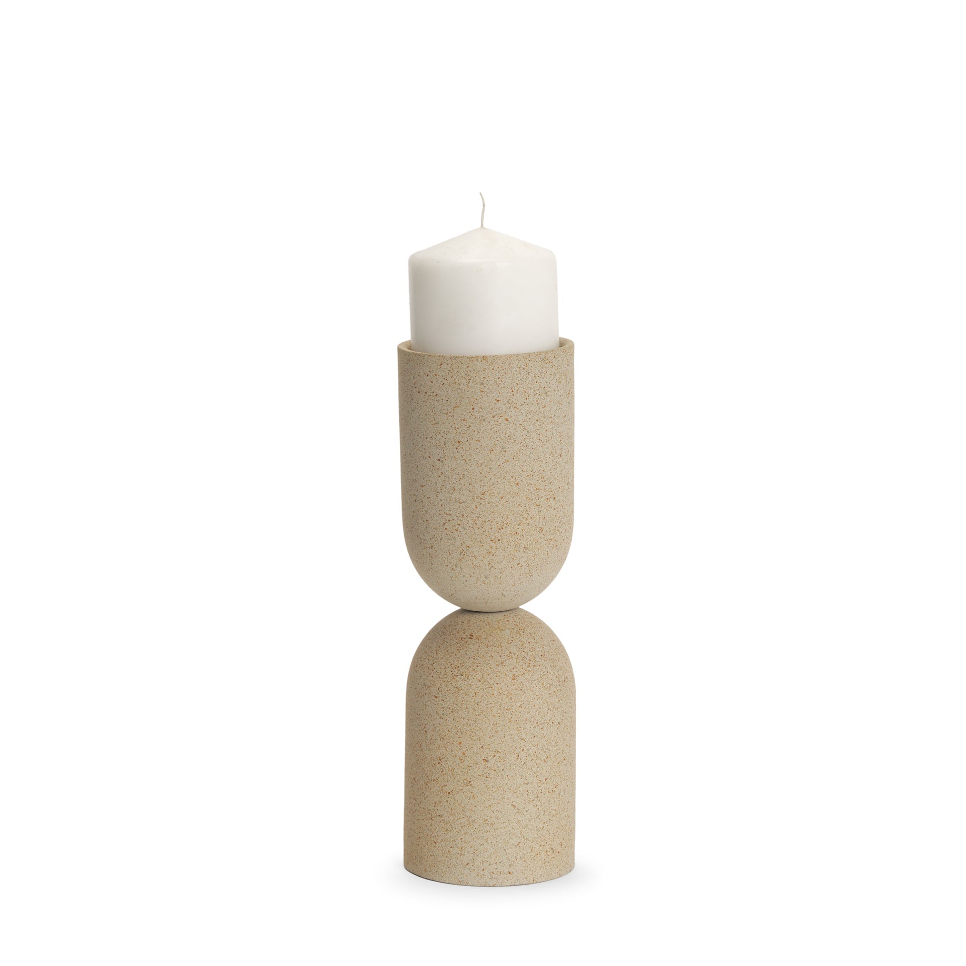 Mercana Qamra 3.5" x 3.5" x 11" Metal Candle Holder