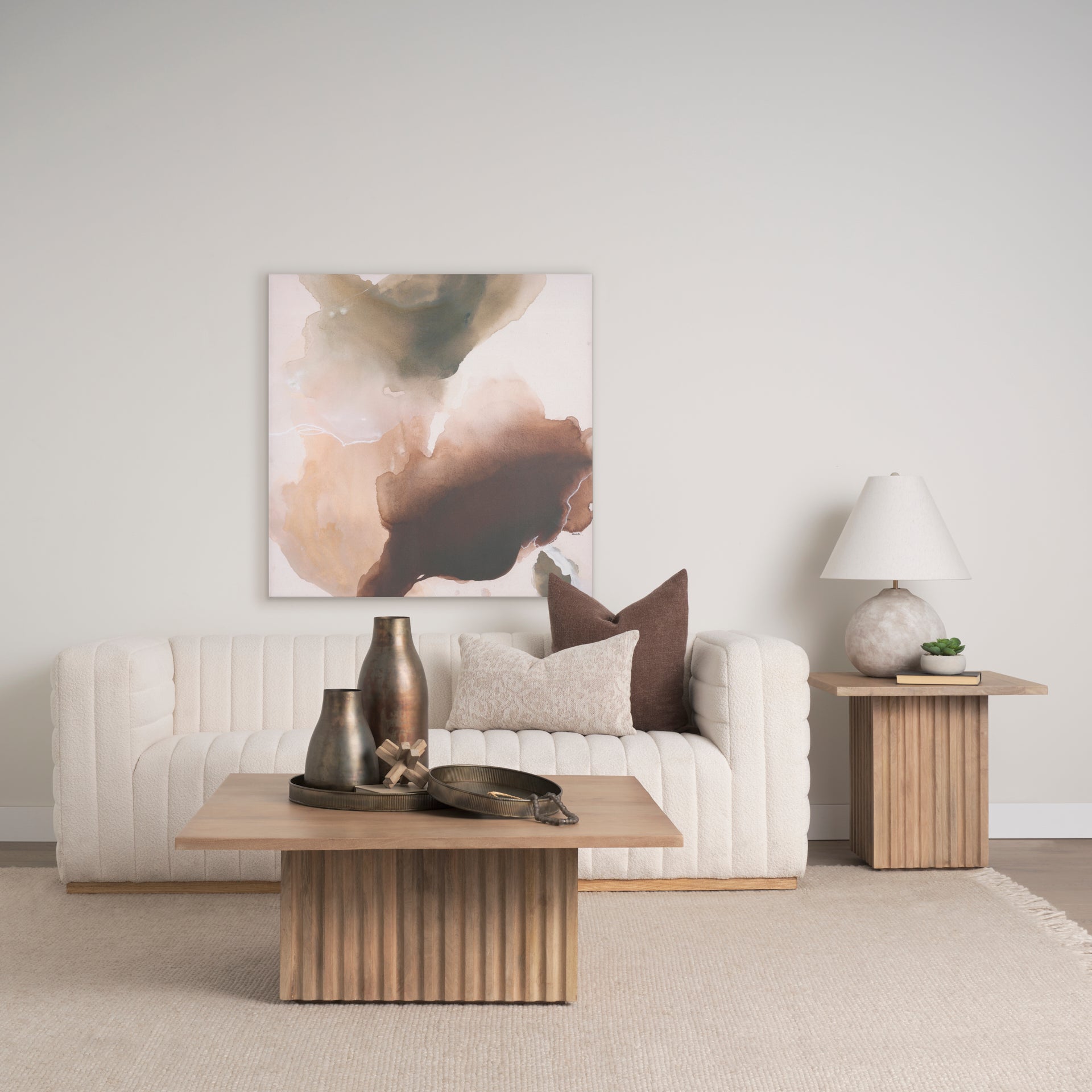 Mercana June 24" x 24" x 22" Solid Wood Side Table