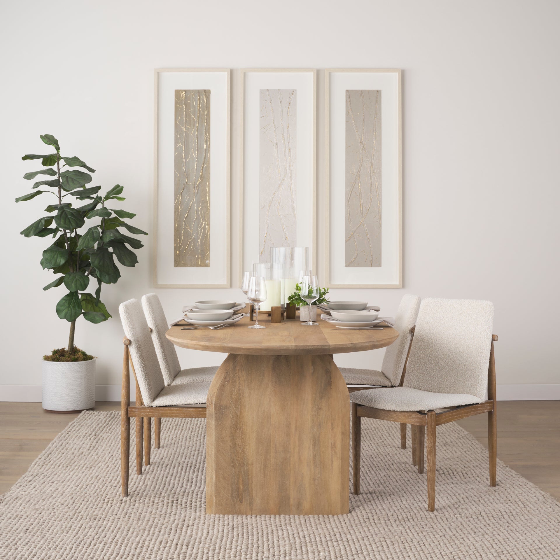 Mercana Cavett 18" x 24.2" x 33.5" Fabric Dining Chair (Set of 2)