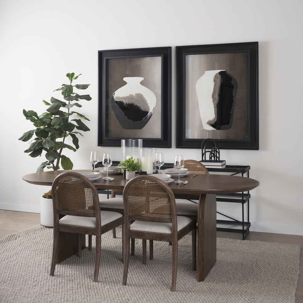 Mercana Isla 86.5" x 39" x 30" Solid Wood Dining Table