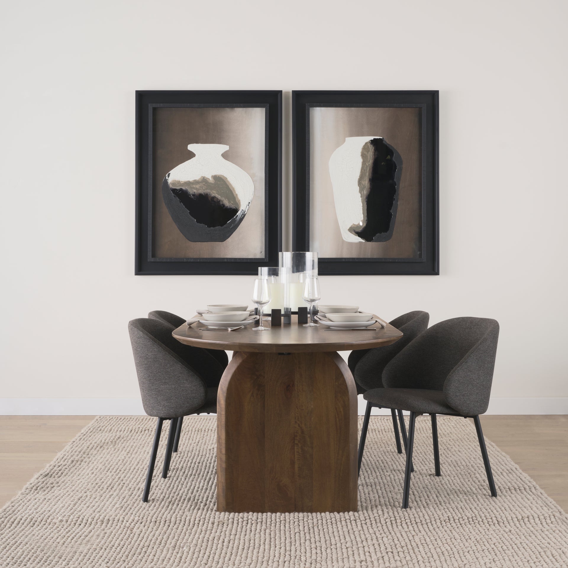 Mercana Shannon 22.5" x 22.8" x 31.5" Fabric Dining Chair (Set of 2)