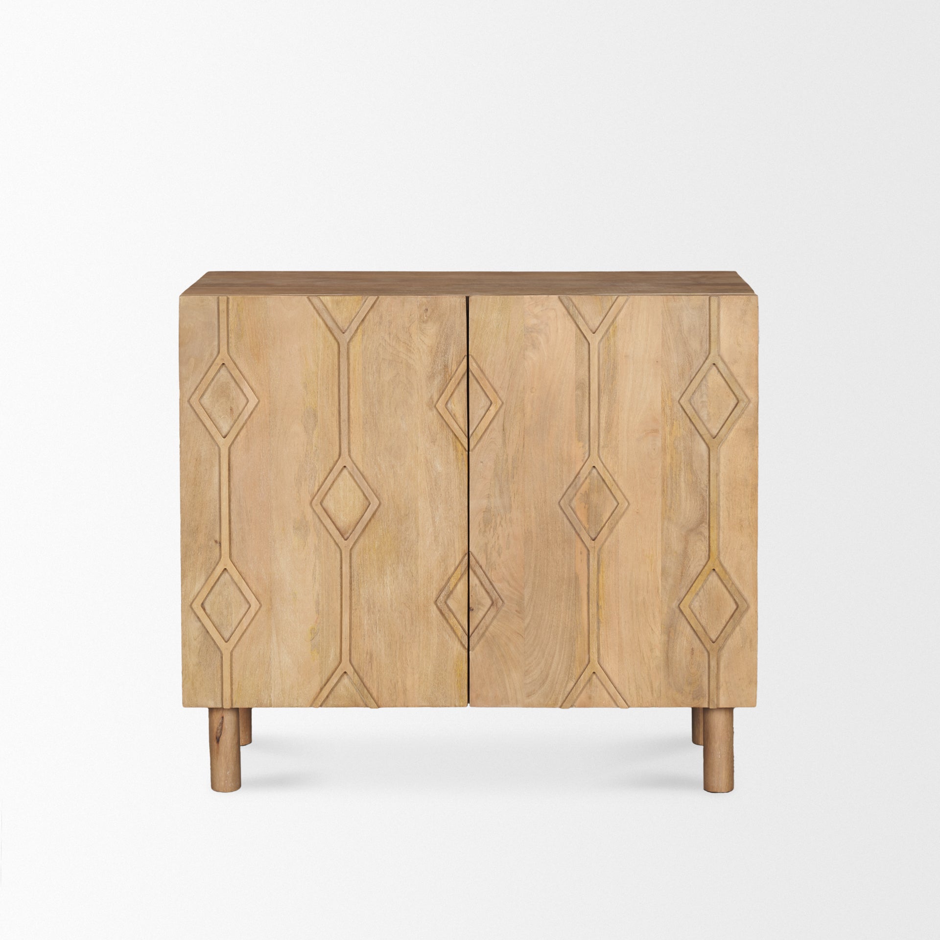 Mercana Heera 36" x 16.3" x 32" Solid Wood Accent Cabinet
