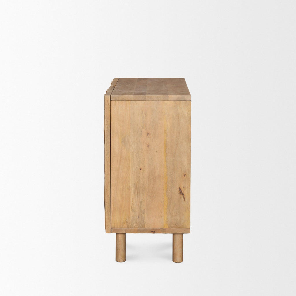 Mercana Heera 36" x 16.3" x 32" Solid Wood Accent Cabinet