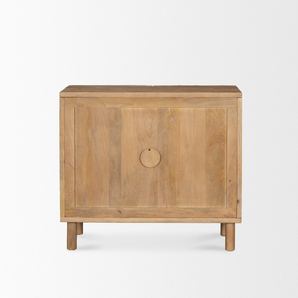 Mercana Heera 36" x 16.3" x 32" Solid Wood Accent Cabinet
