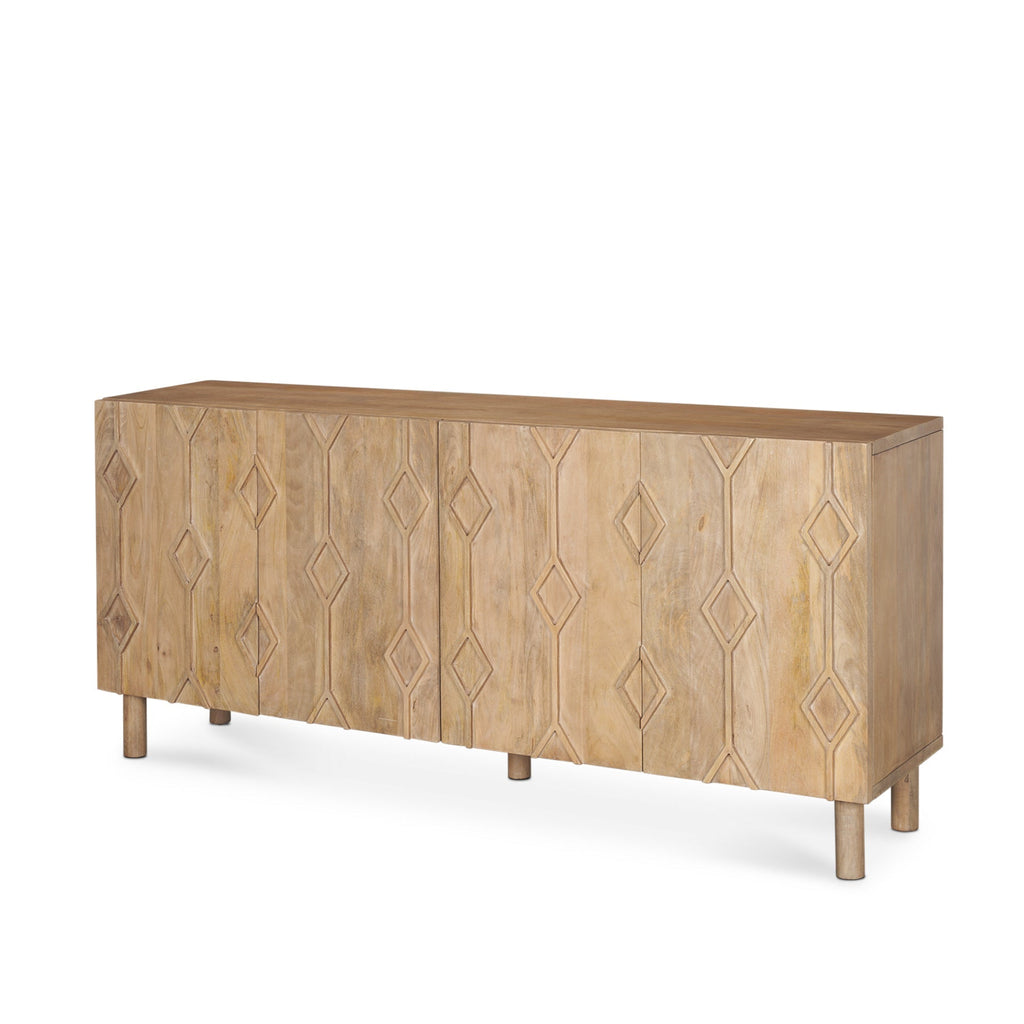 Mercana Heera 71" x 16.3" x 32" Solid Wood Sideboard