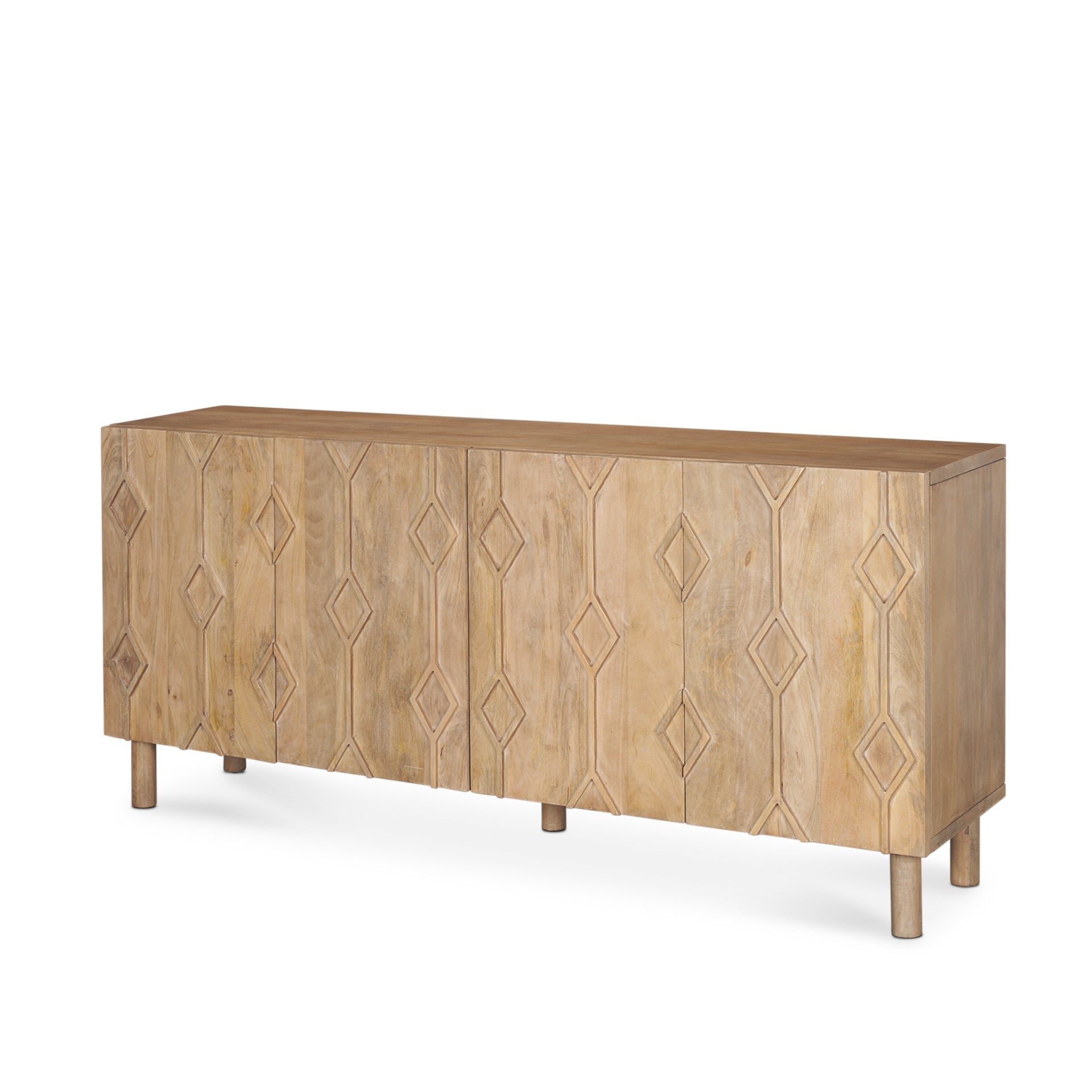 Mercana Heera 71" x 16.3" x 32" Solid Wood Sideboard