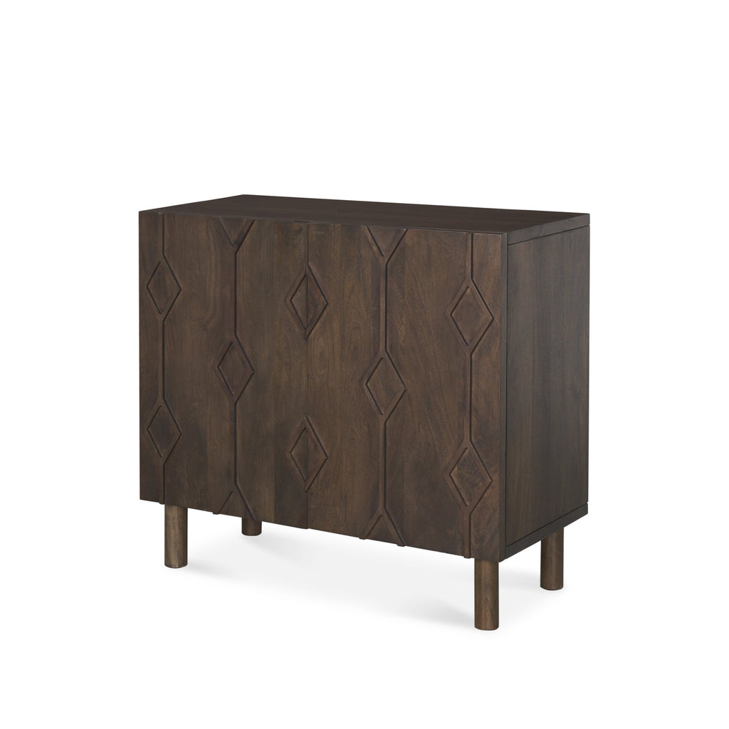 Mercana Heera 36" x 16.3" x 32" Solid Wood Accent Cabinet