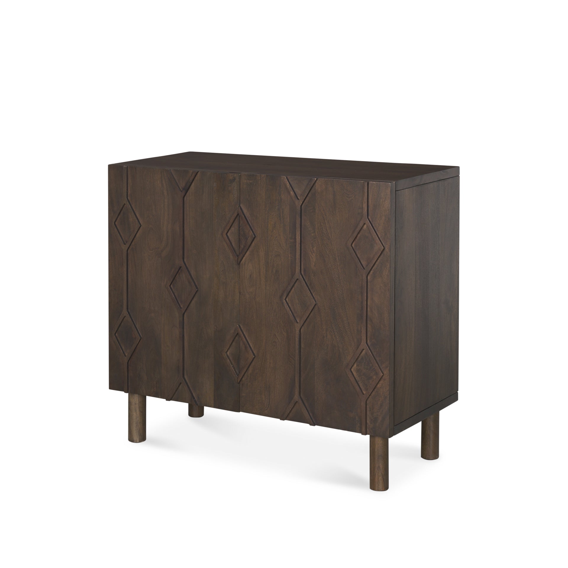 Mercana Heera 36" x 16.3" x 32" Solid Wood Accent Cabinet