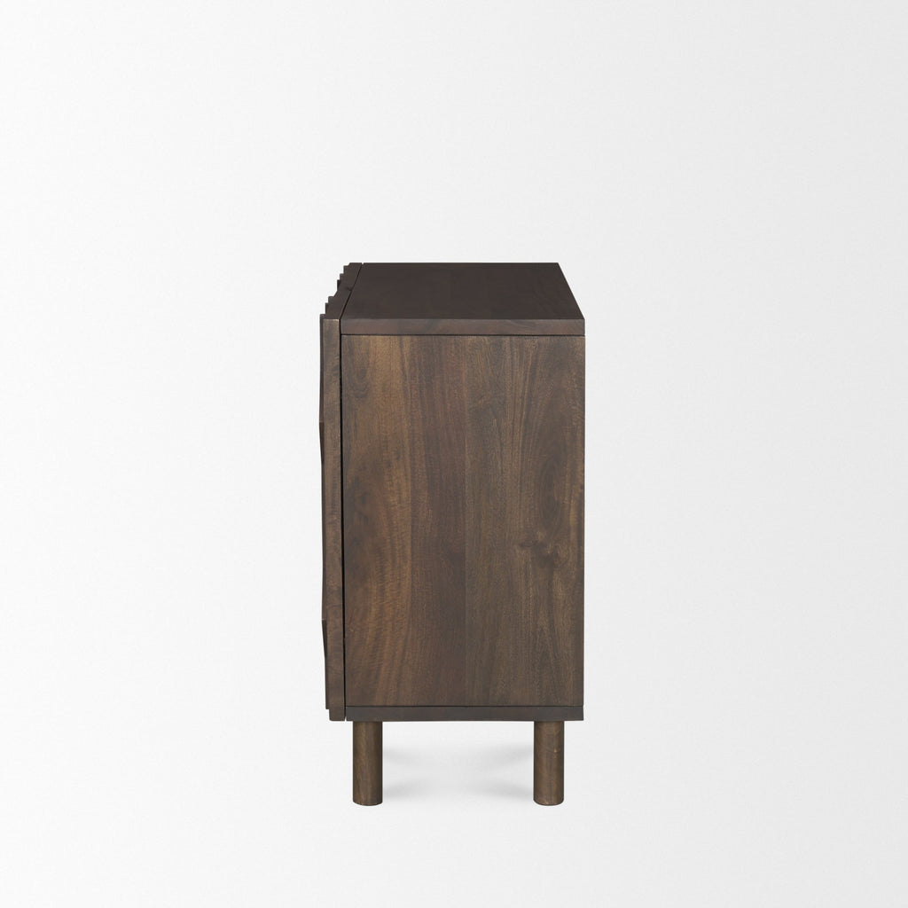 Mercana Heera 36" x 16.3" x 32" Solid Wood Accent Cabinet