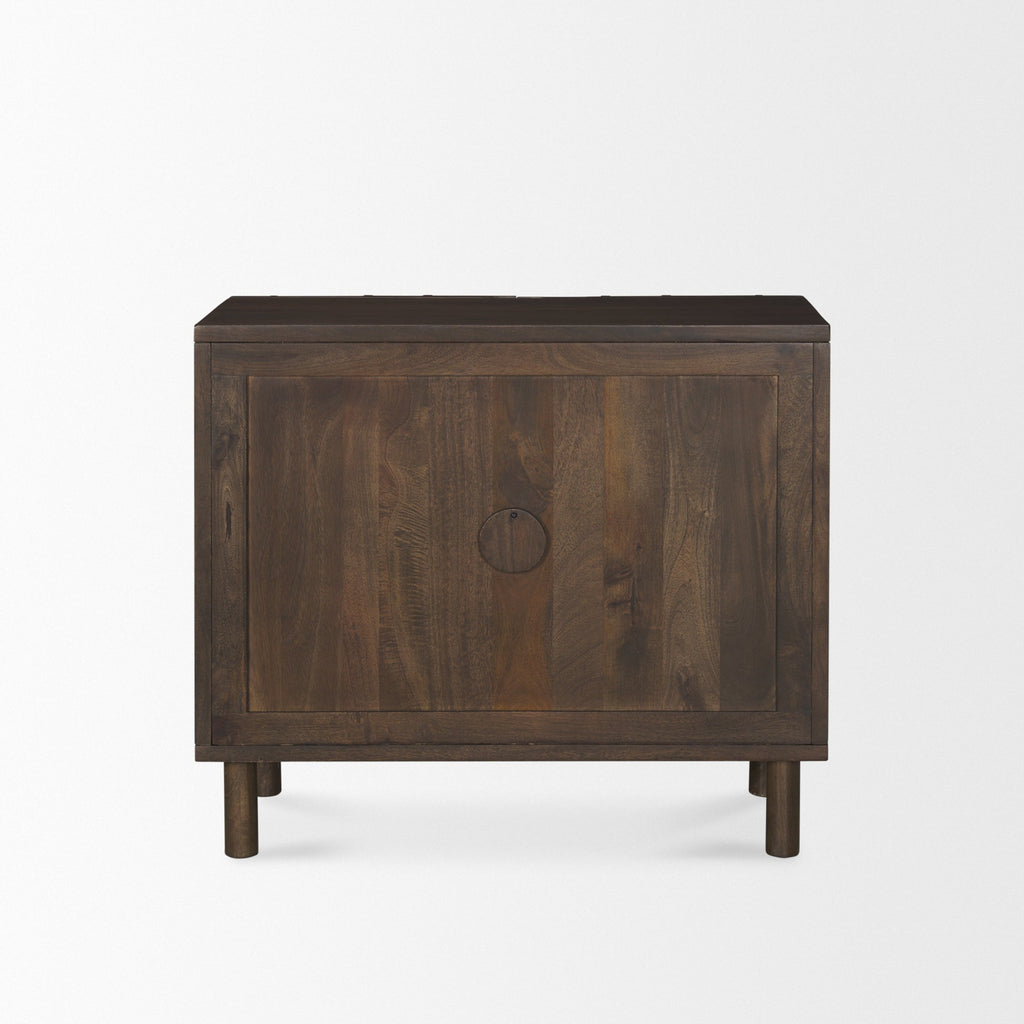 Mercana Heera 36" x 16.3" x 32" Solid Wood Accent Cabinet