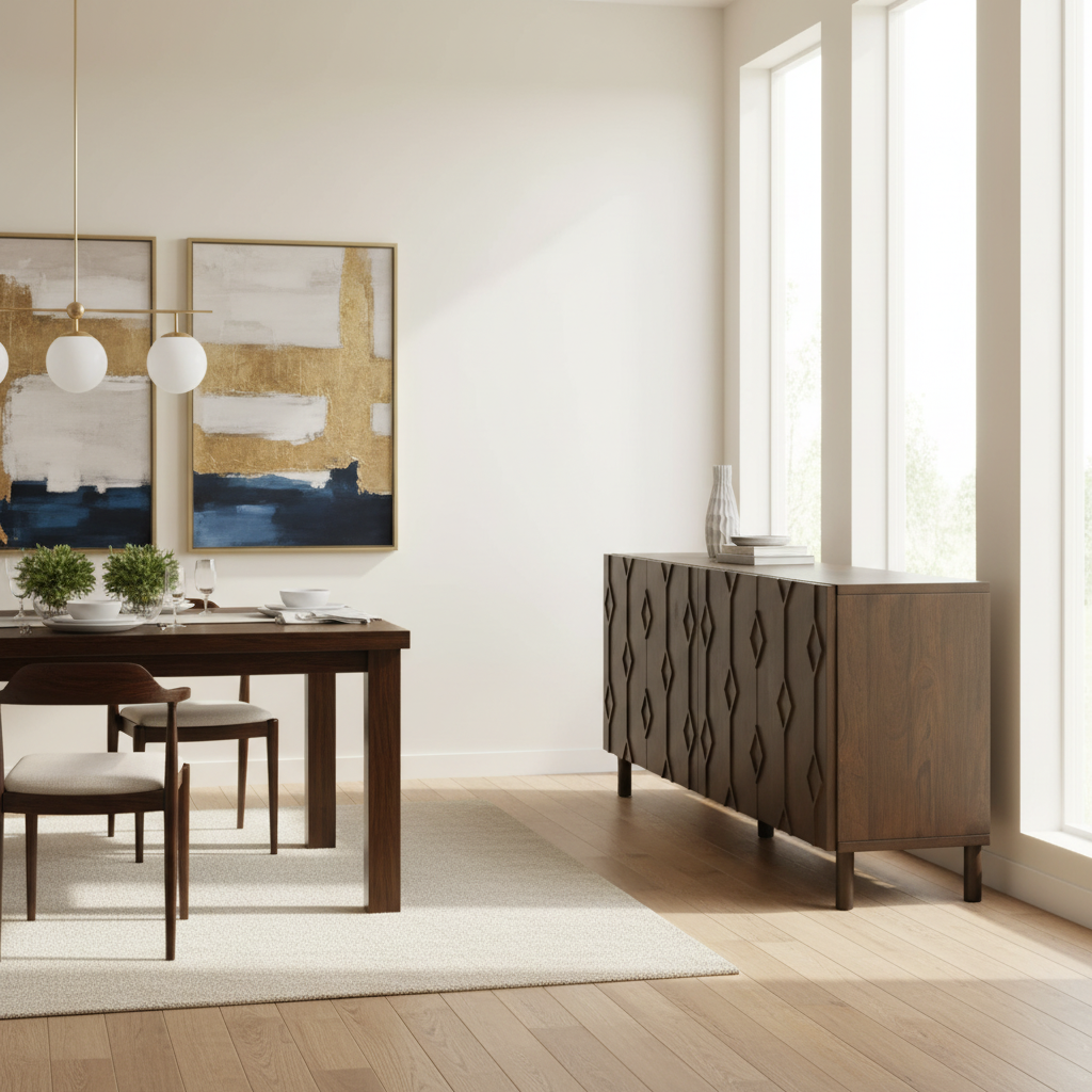 Mercana Heera 71" x 16.3" x 32" Solid Wood Sideboard