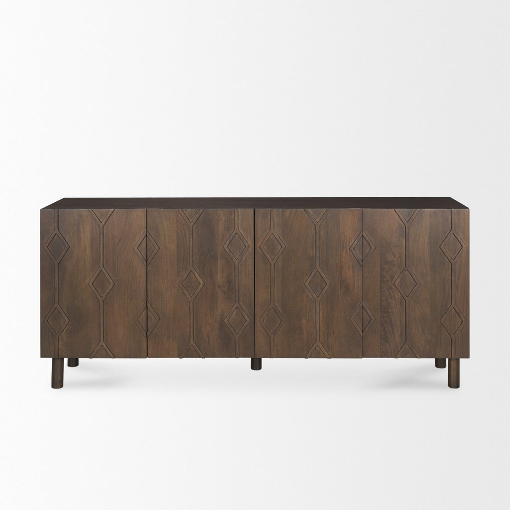 Mercana Heera 71" x 16.3" x 32" Solid Wood Sideboard