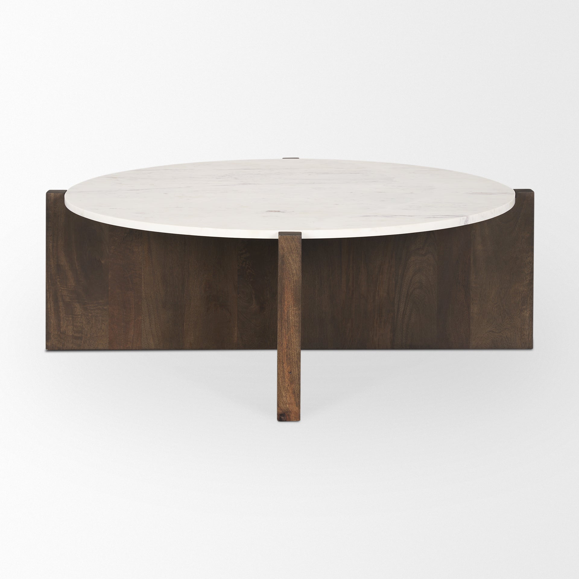 Mercana Bianca 48" x 48" x 16" Solid Wood Coffee Table