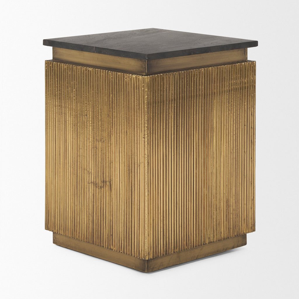 Mercana Satima 16" x 16" x 22" Metal Side Table