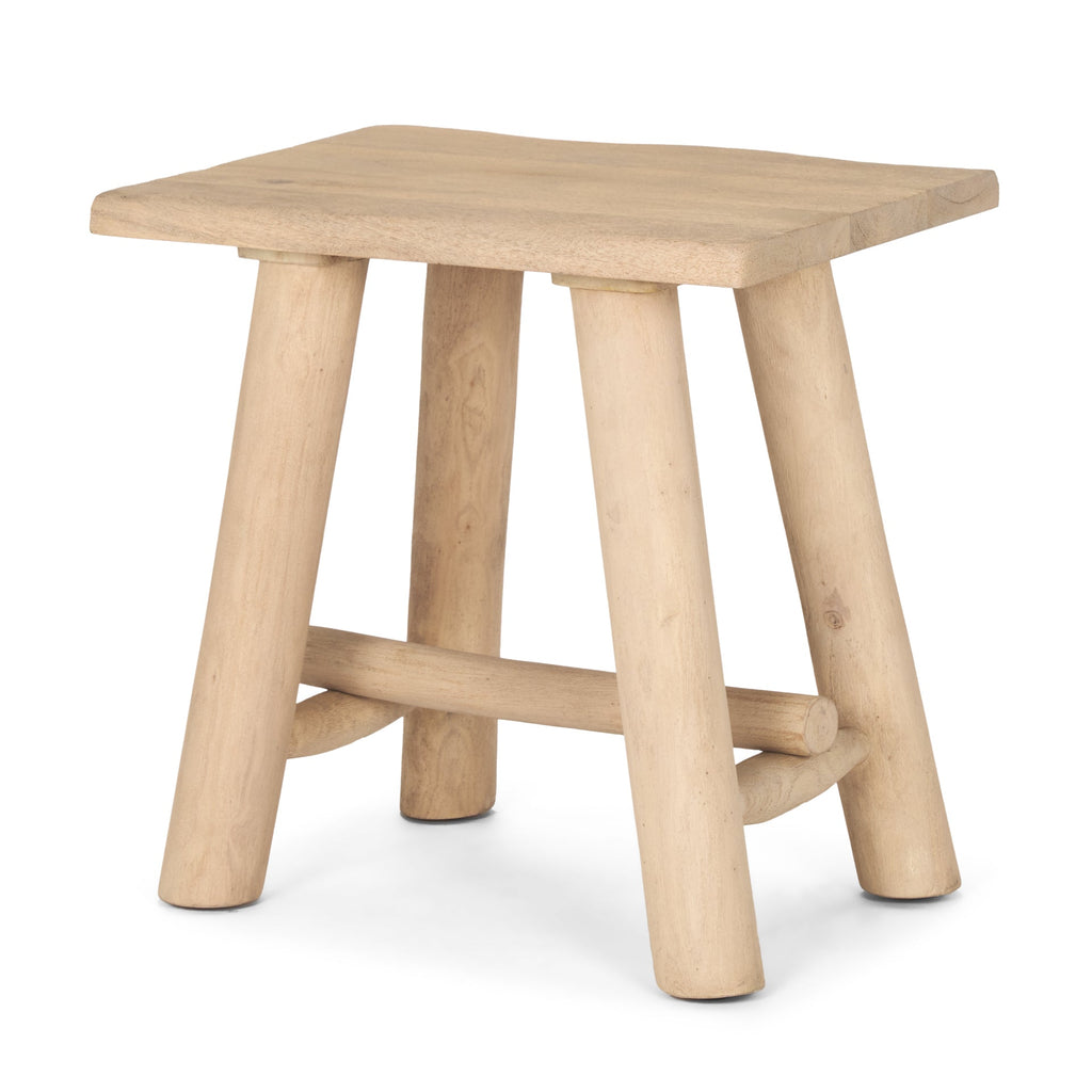 Mercana Sekou 18" x 14" x 18" Solid Wood Stool