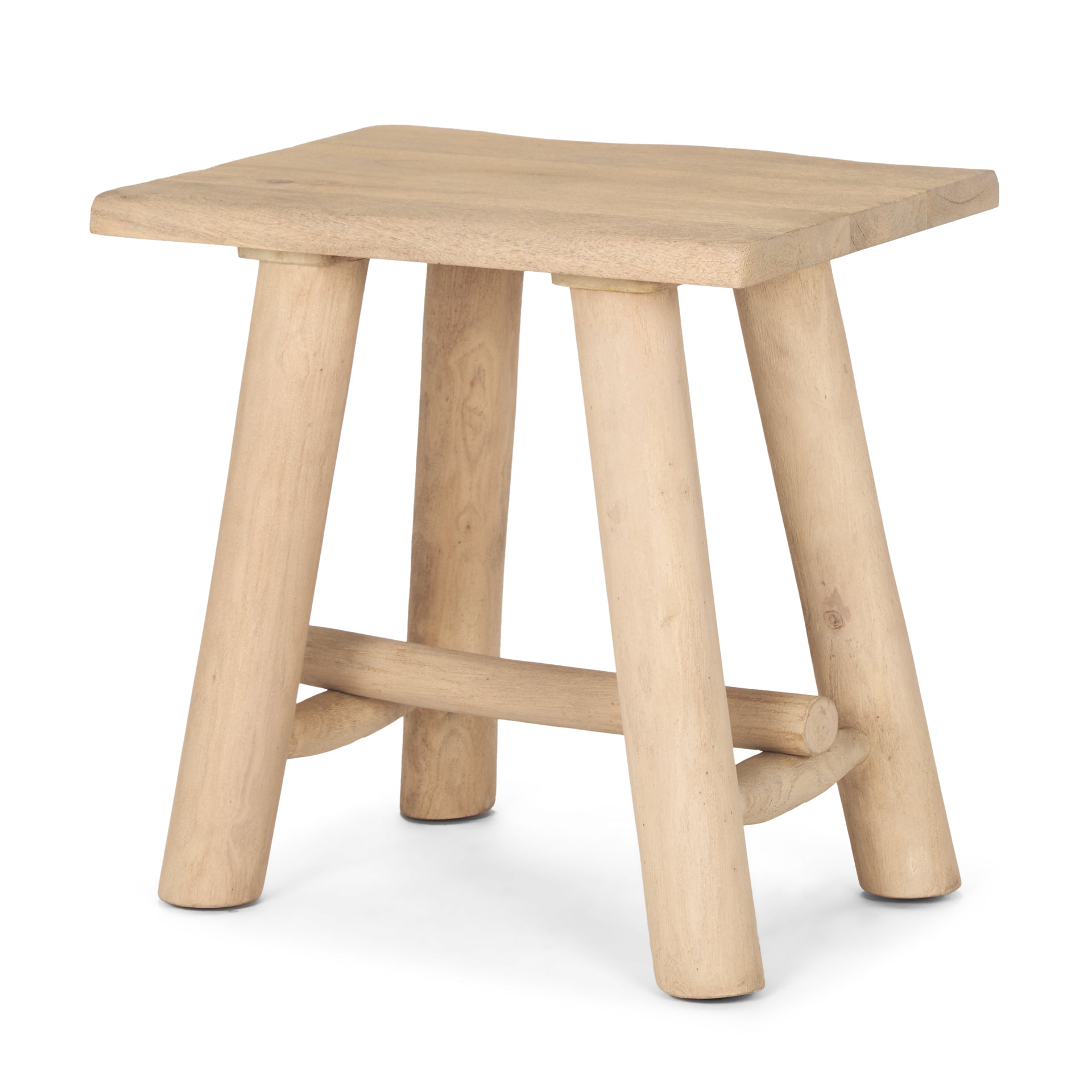 Mercana Sekou 18" x 14" x 18" Solid Wood Stool