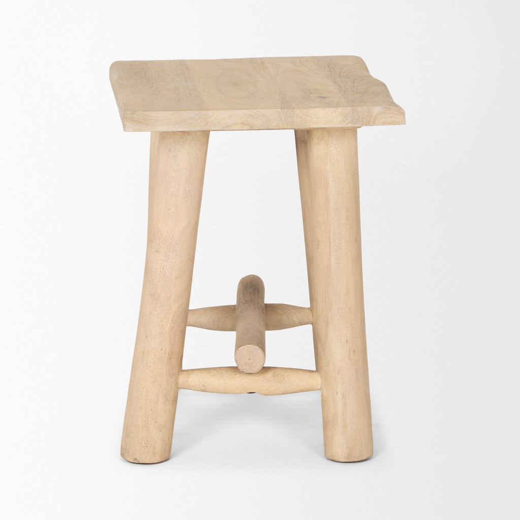 Mercana Sekou 18" x 14" x 18" Solid Wood Stool