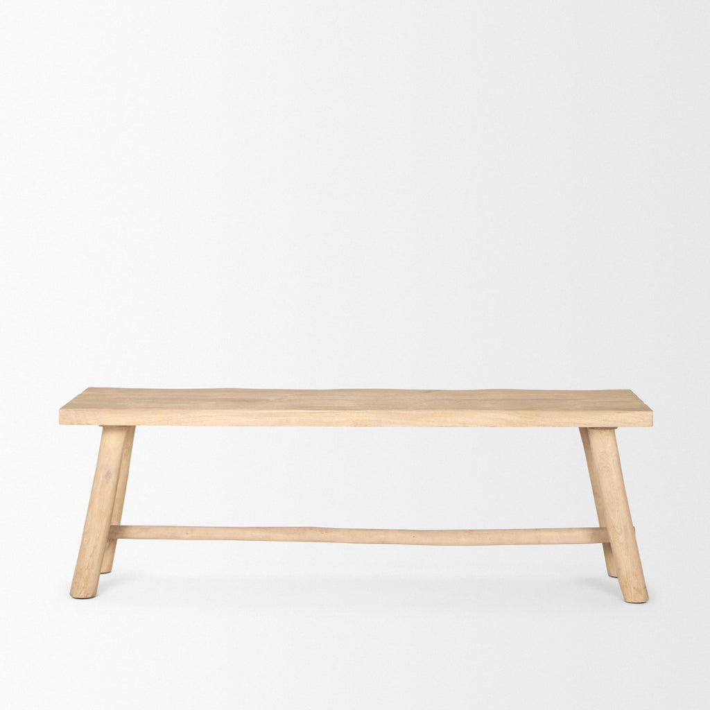 Mercana Sekou 56" x 16" x 19" Solid Wood Bench