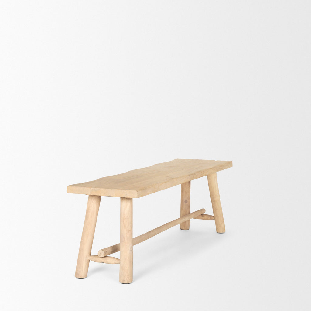 Mercana Sekou 56" x 16" x 19" Solid Wood Bench