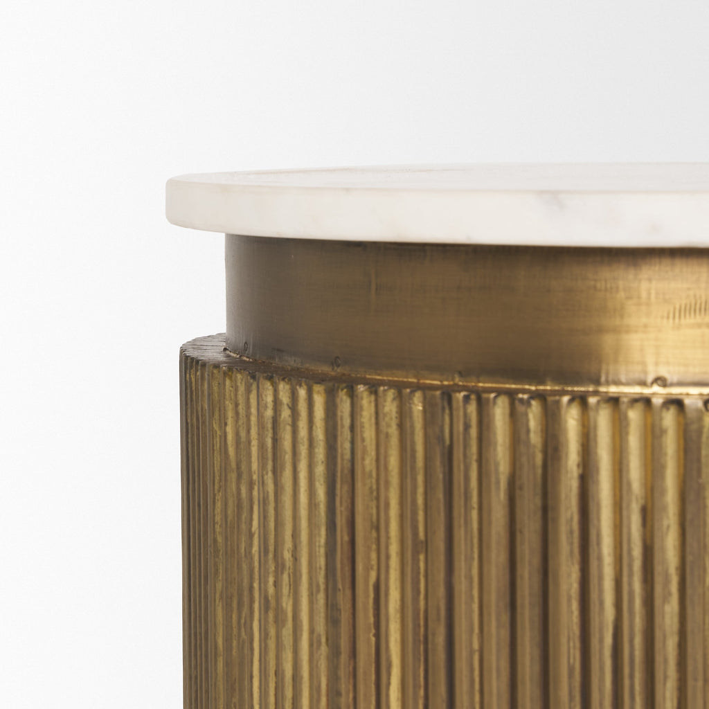 Mercana Satima 16" x 16" x 22.3" Metal Side Table
