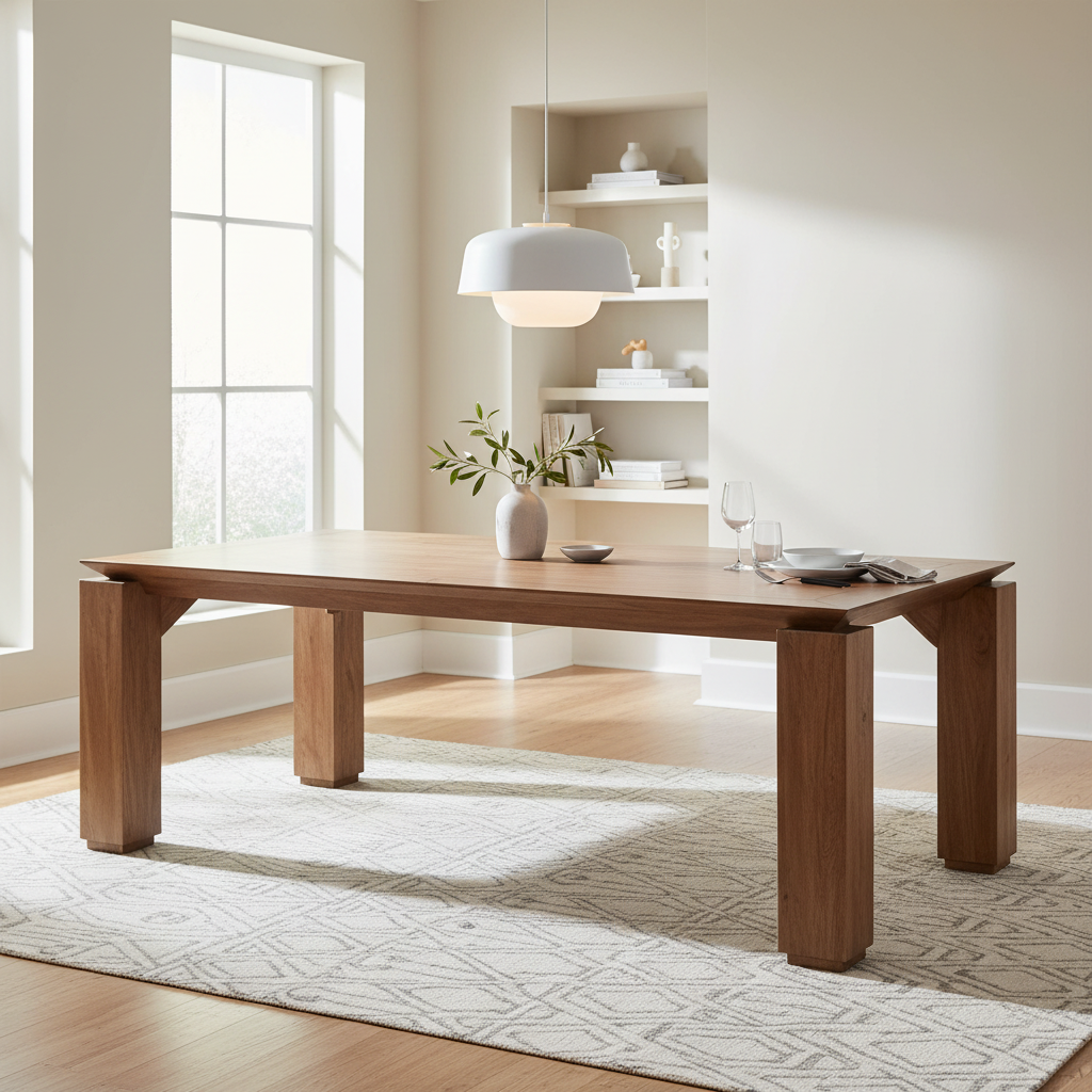 Mercana Sapphira 84" x 42" x 30" Solid Wood Dining Table