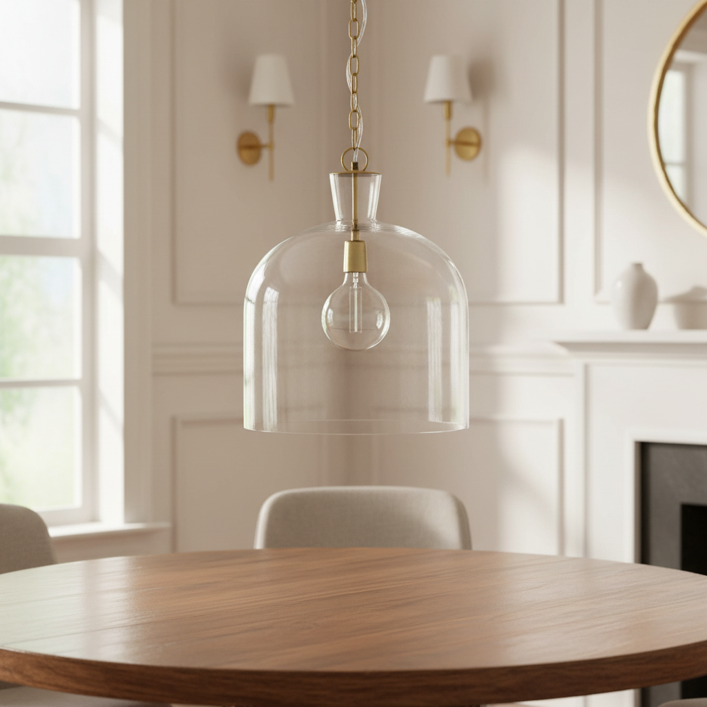 Mercana Sadah 15.3" x 15.3" x 20.3" Glass Pendant Lighting