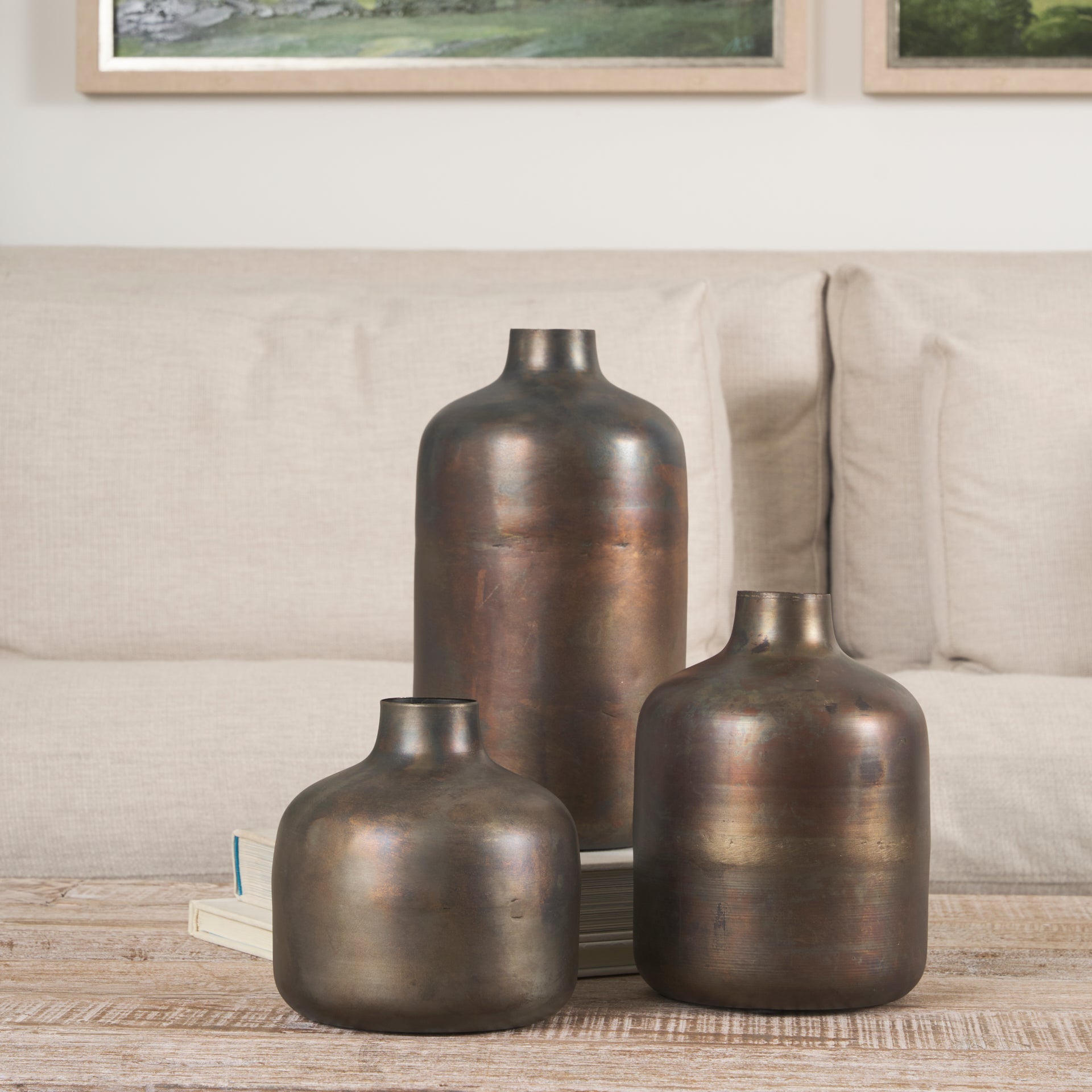 Mercana Daya 6.3" x 6.3" x 12.2" Metal Vase