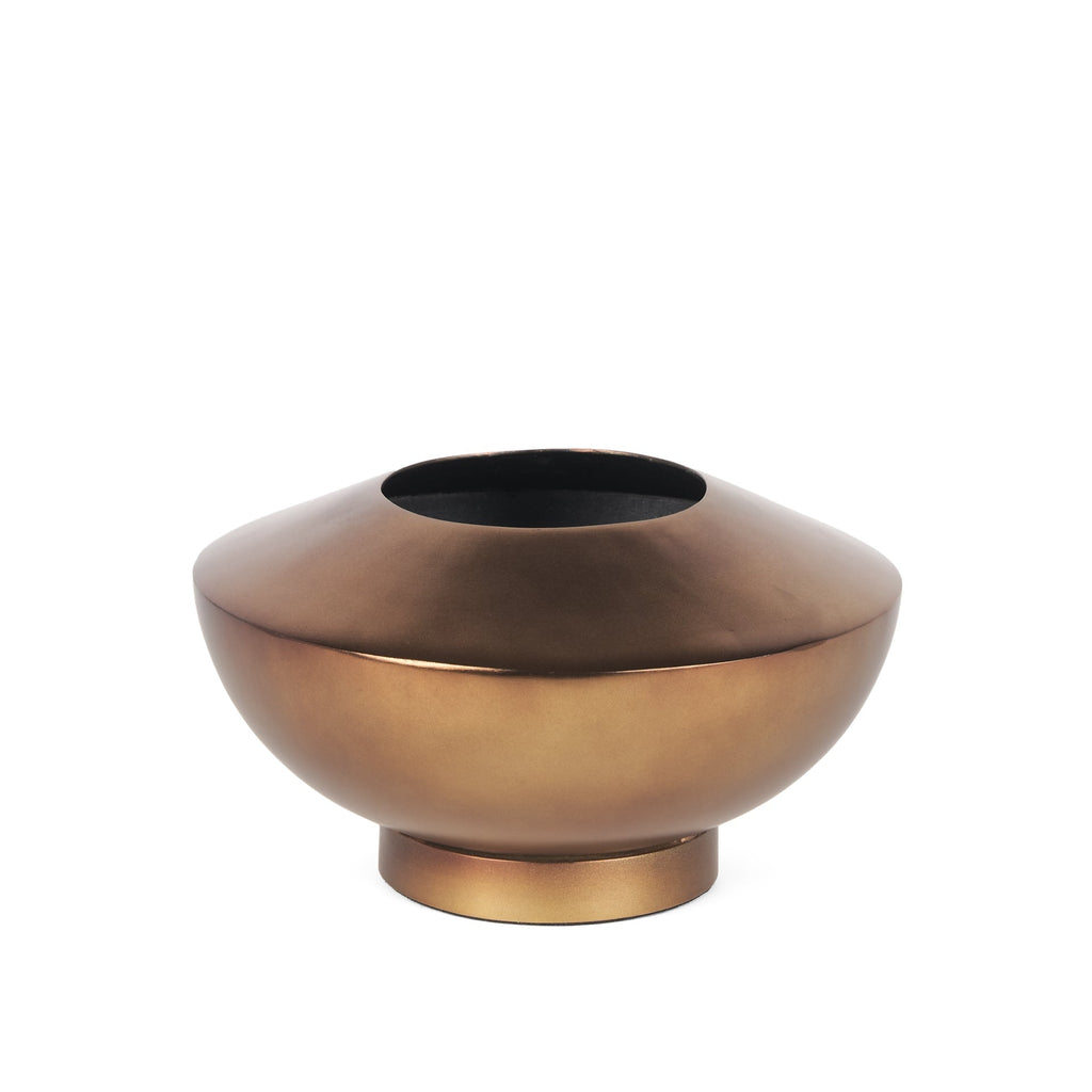 Mercana Quiana 8.3" x 8.3" x 4.8" Metal Vase