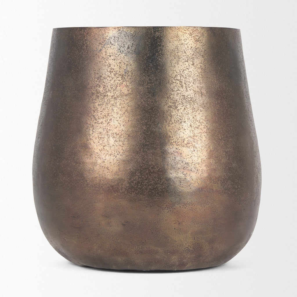 Mercana Quade 9" x 9" x 9" Metal Vase