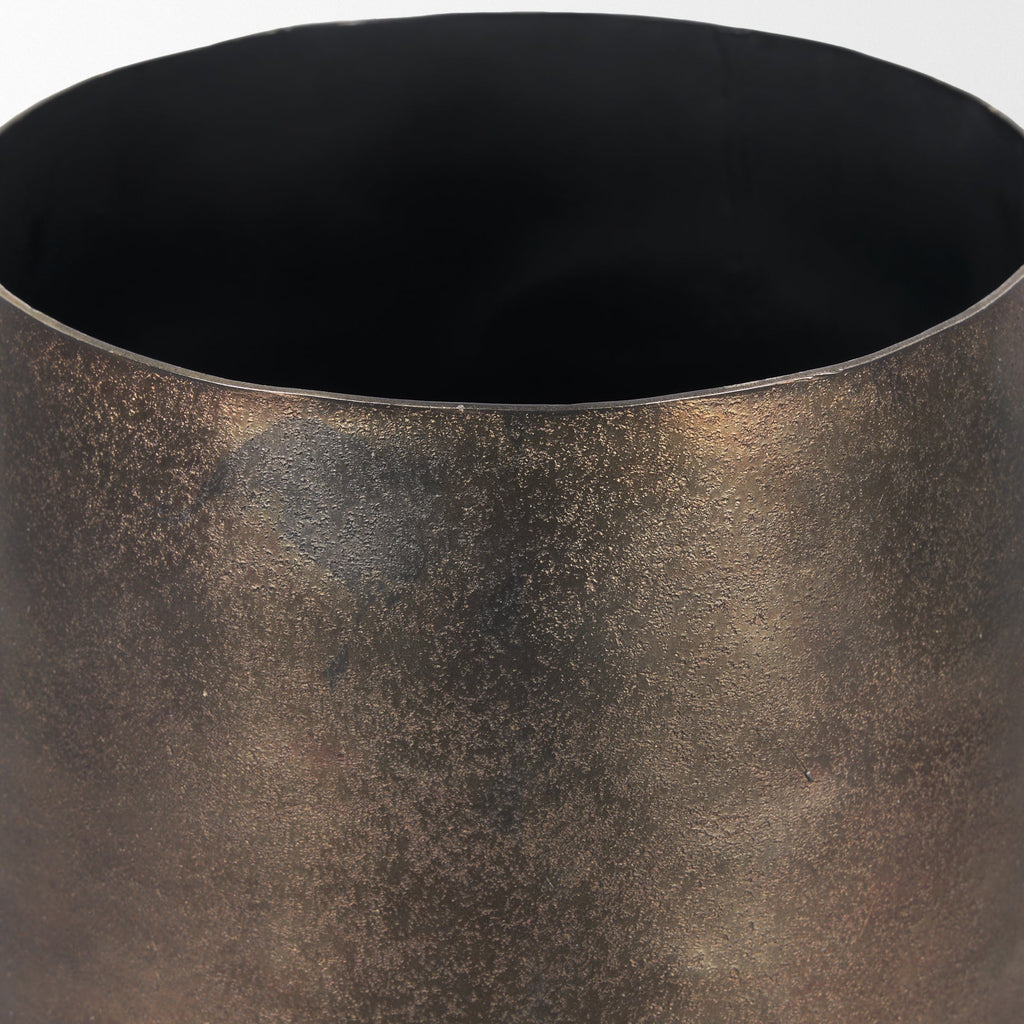 Mercana Quade 9" x 9" x 9" Metal Vase