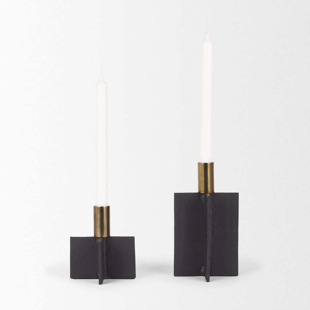 Mercana Pia 4.8" x 4.8" x 8.3" Metal Candle Holder