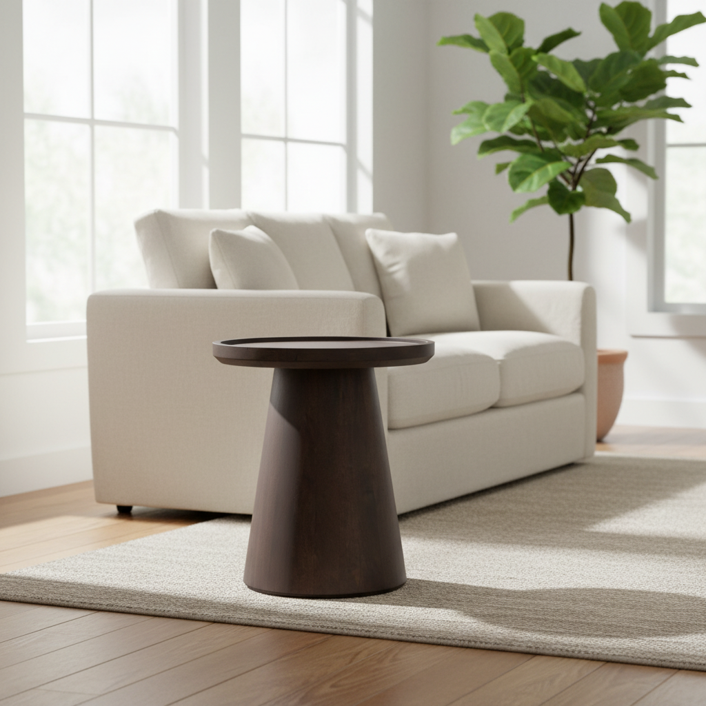 Mercana Takoda 19" x 19" x 20.5" Solid Wood Side Table
