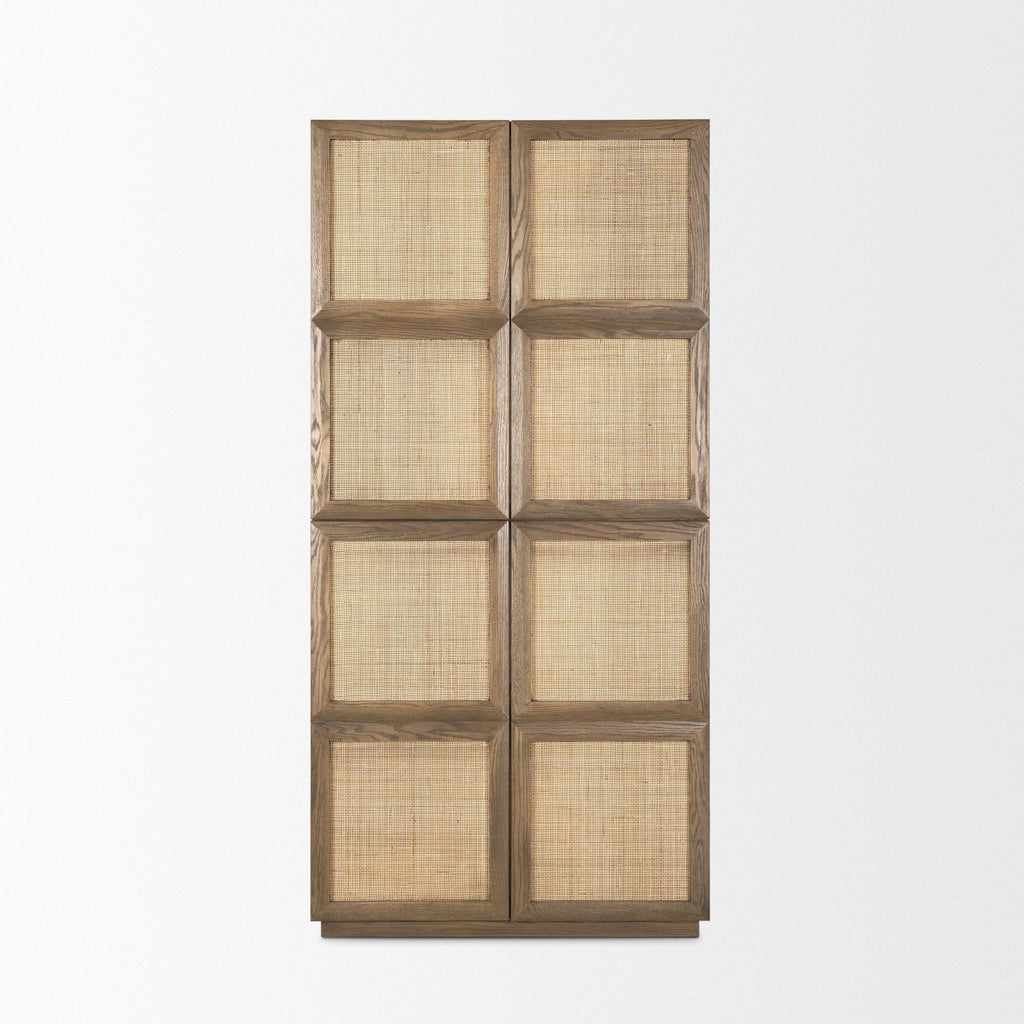 Mercana Sina 39.4" x 17.7" x 80.7" Solid Wood Storage Cabinet