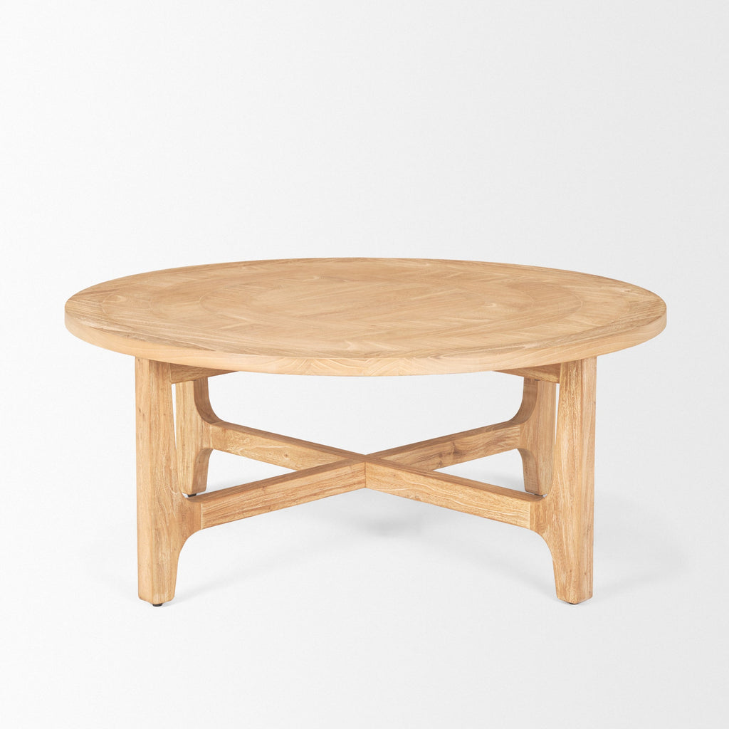 Mercana Taylin 39" x 39" x 16.8" Solid Wood Coffee Table