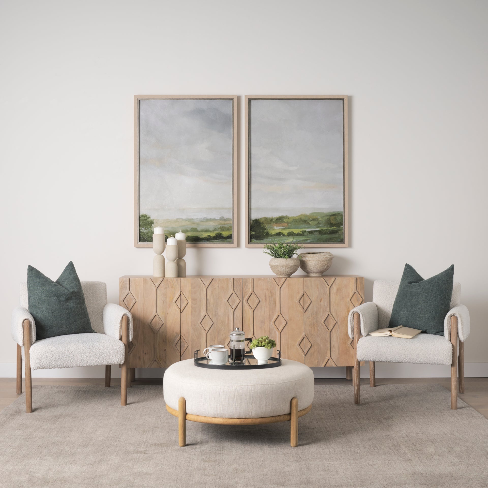 Mercana Heera 71" x 16.3" x 32" Solid Wood Sideboard