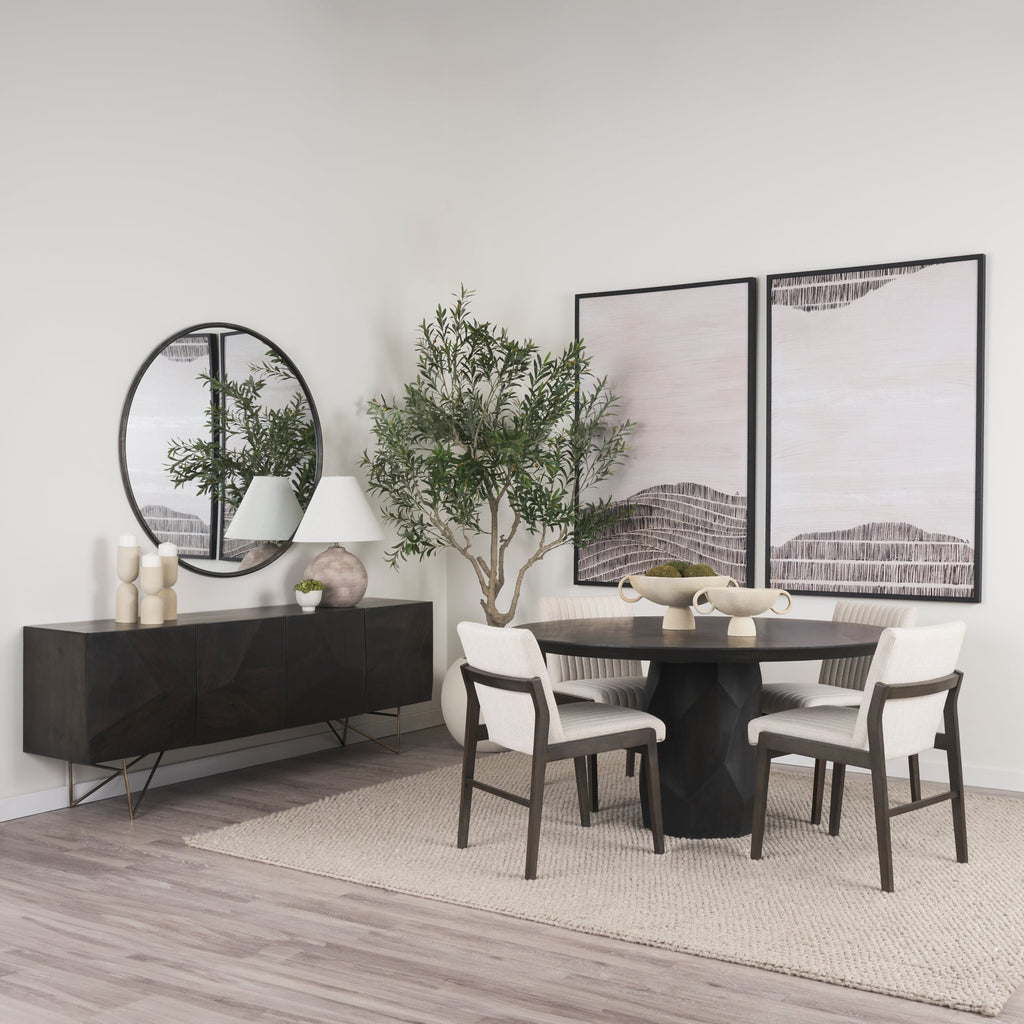 Mercana Fitzgerald 60" x 60" x 30" Solid Wood Dining Table