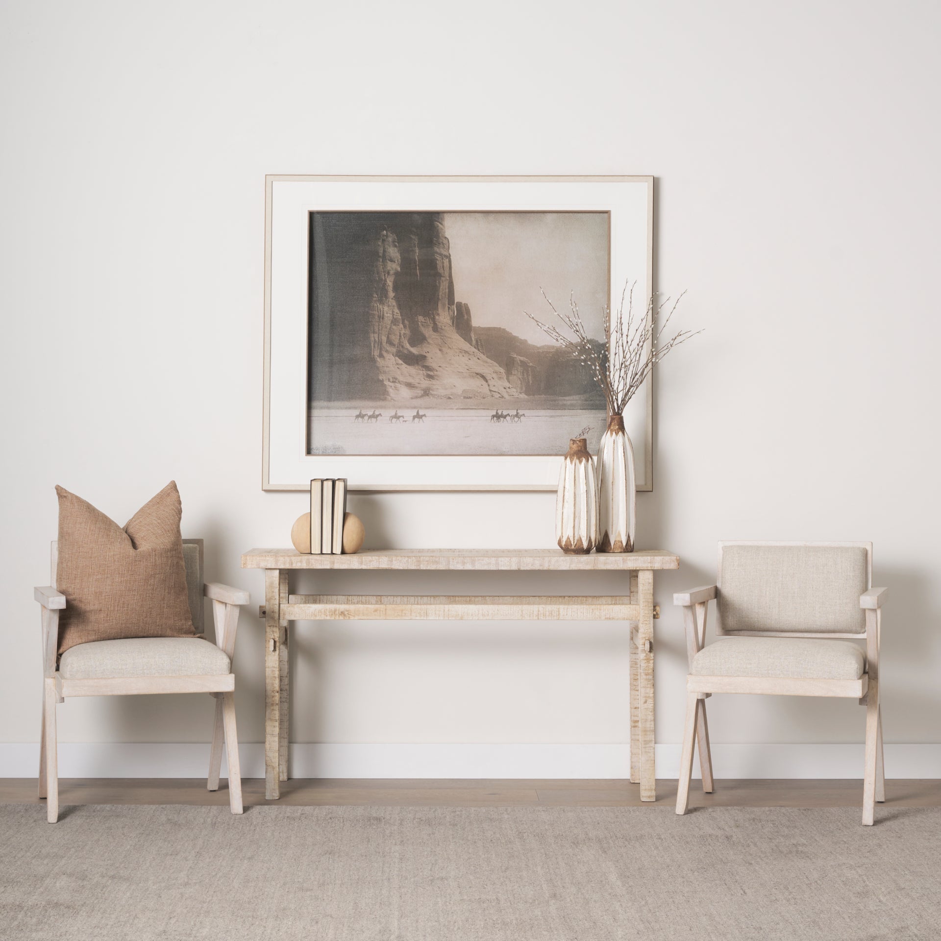 Mercana Rosie 54" x 16" x 30" Solid Wood Console Table