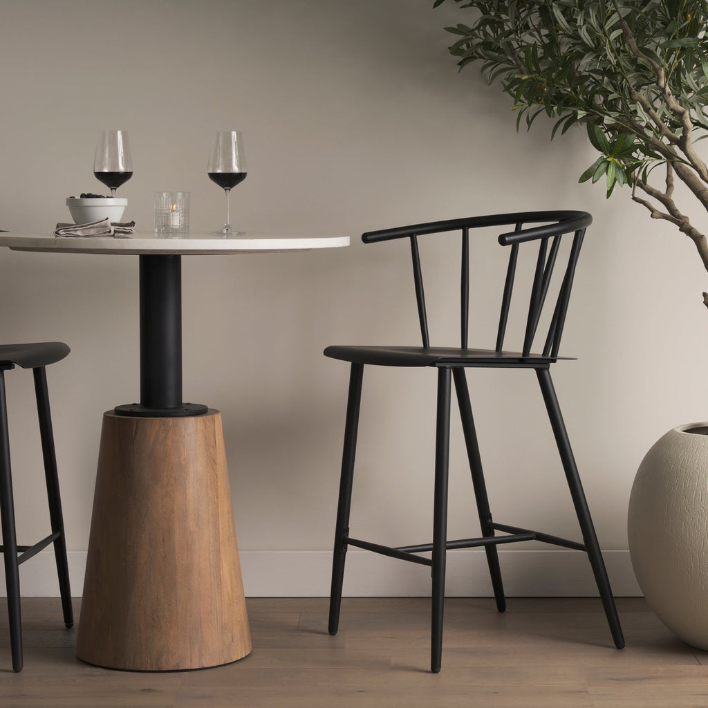 Mercana Colin 21.3" x 21.3" x 38.2" Metal Stool