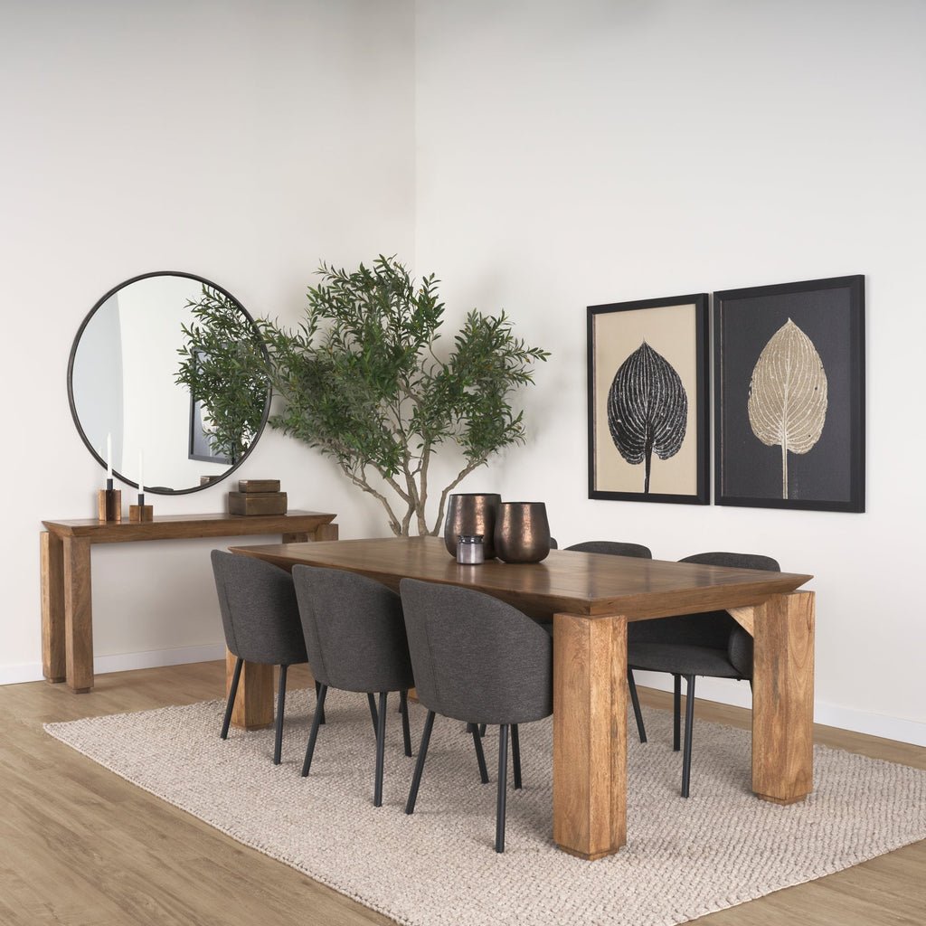 Mercana Sapphira 60" x 16" x 32" Solid Wood Console Table