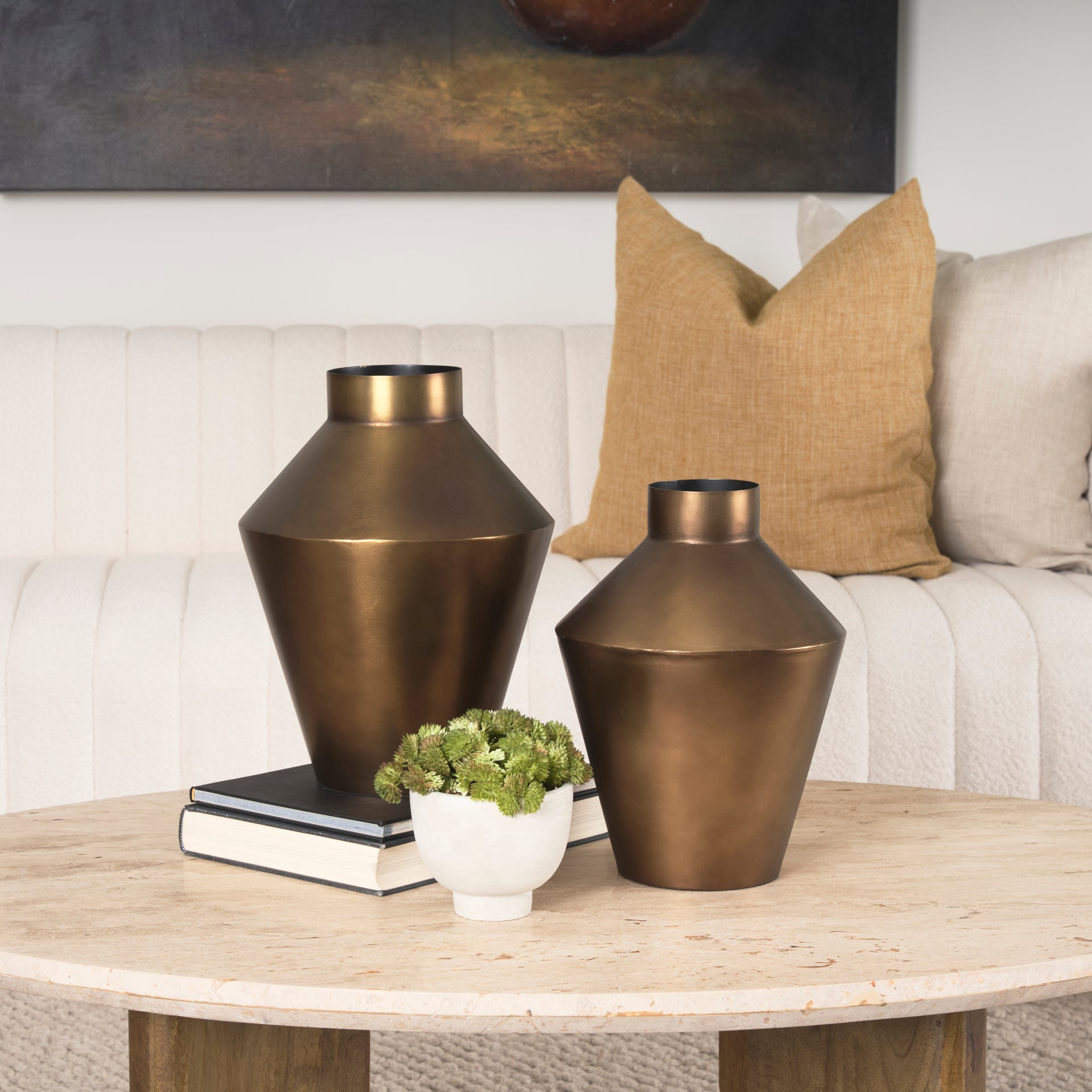 Mercana Perrin 8.5" x 8.5" x 12" Metal Vase
