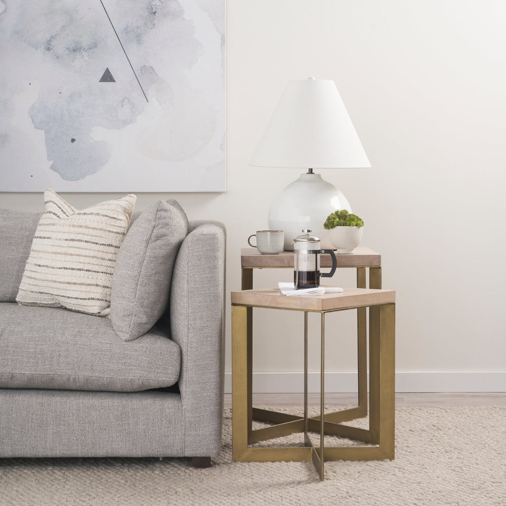 Mercana Faye 19" x 19" x 26" Solid Wood Side Table