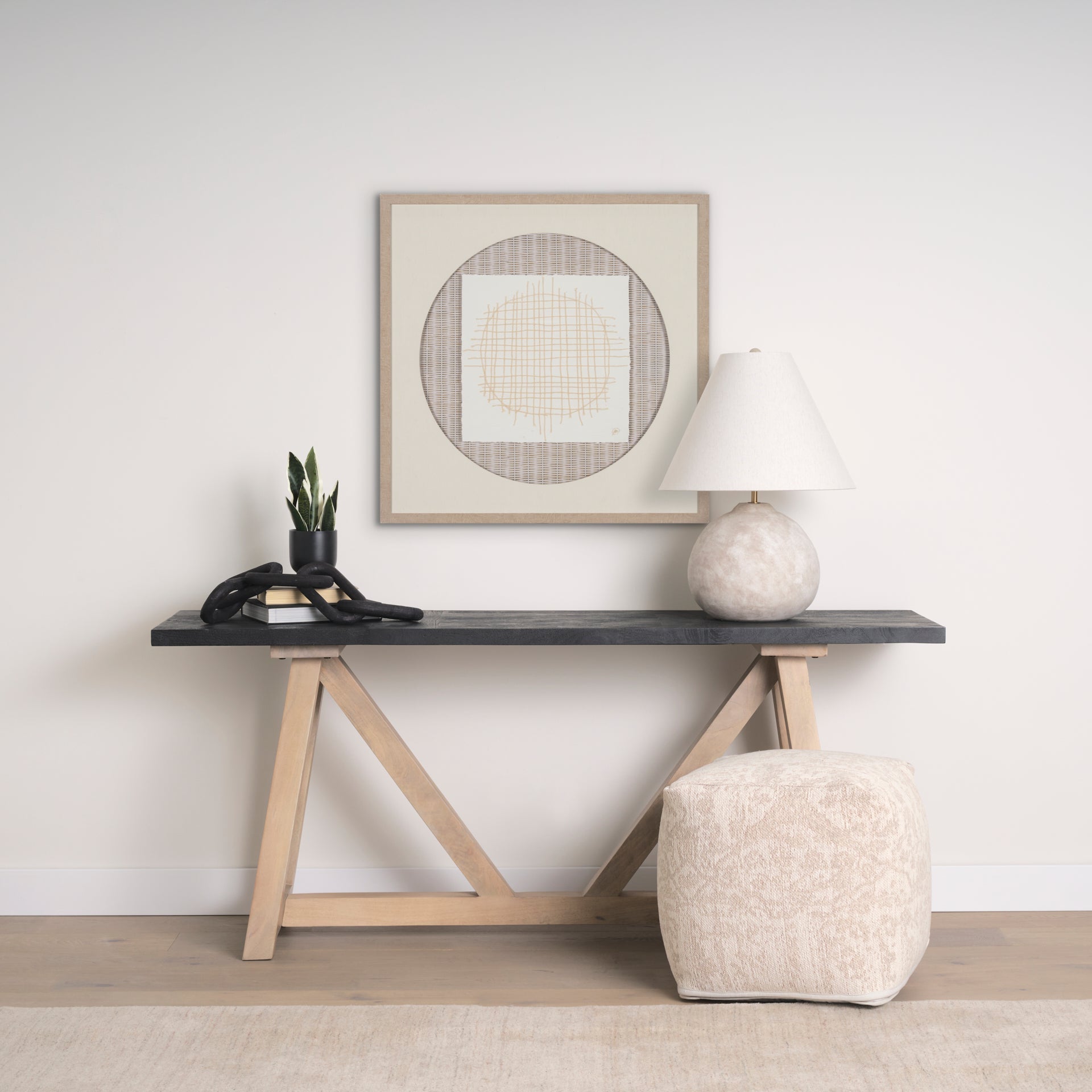 Mercana Khloe 18" x 18" x 18" Cotton Pouf