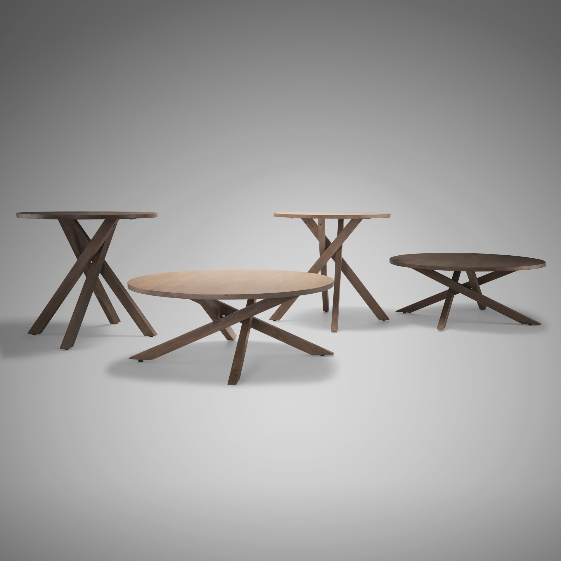 Mercana Solana 42" x 42" x 17" Solid Wood Coffee Table