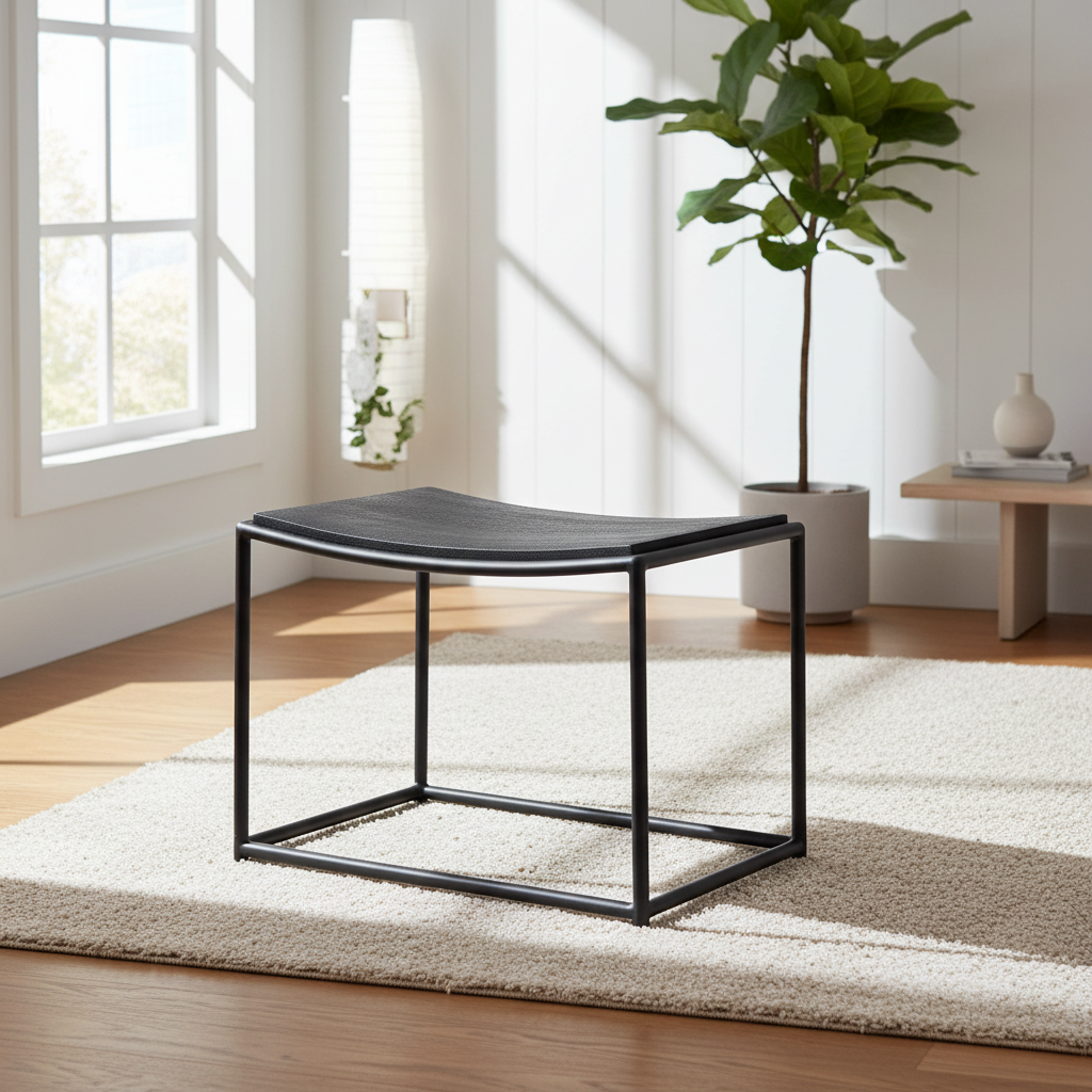 Mercana Taniel 23.3" x 16" x 17" Solid Wood Stool