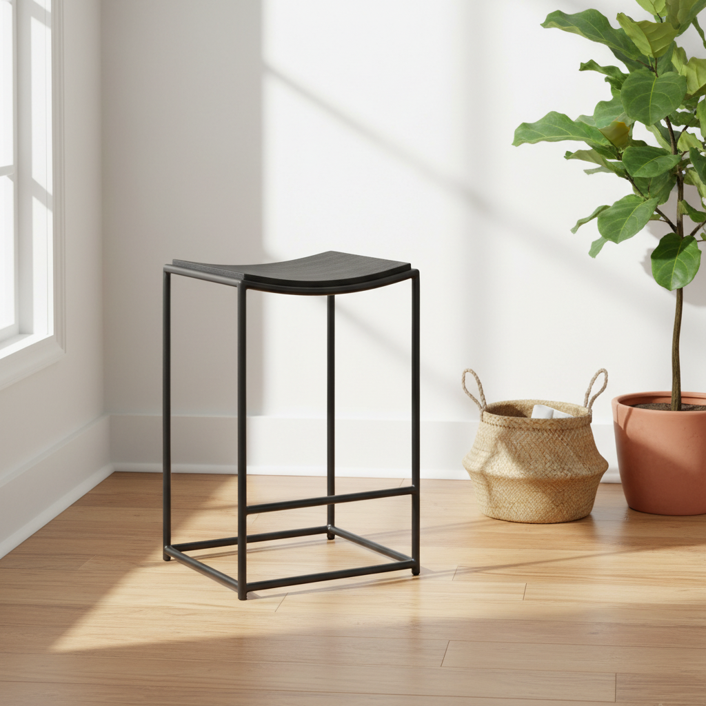 Mercana Taniel 18" x 16" x 27.3" Solid Wood Stool