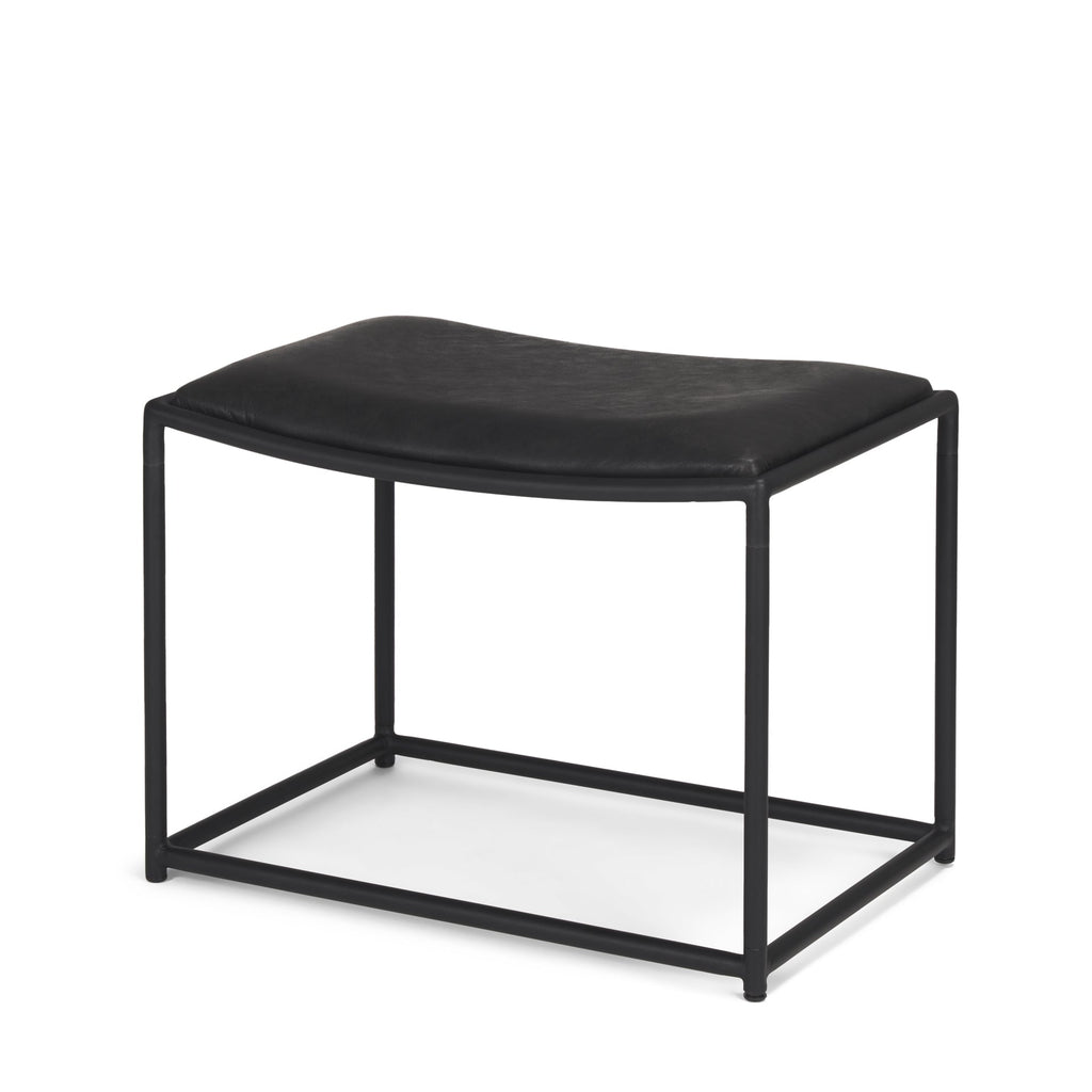Mercana Taniel 23.3" x 16" x 17.5" Leather Stool