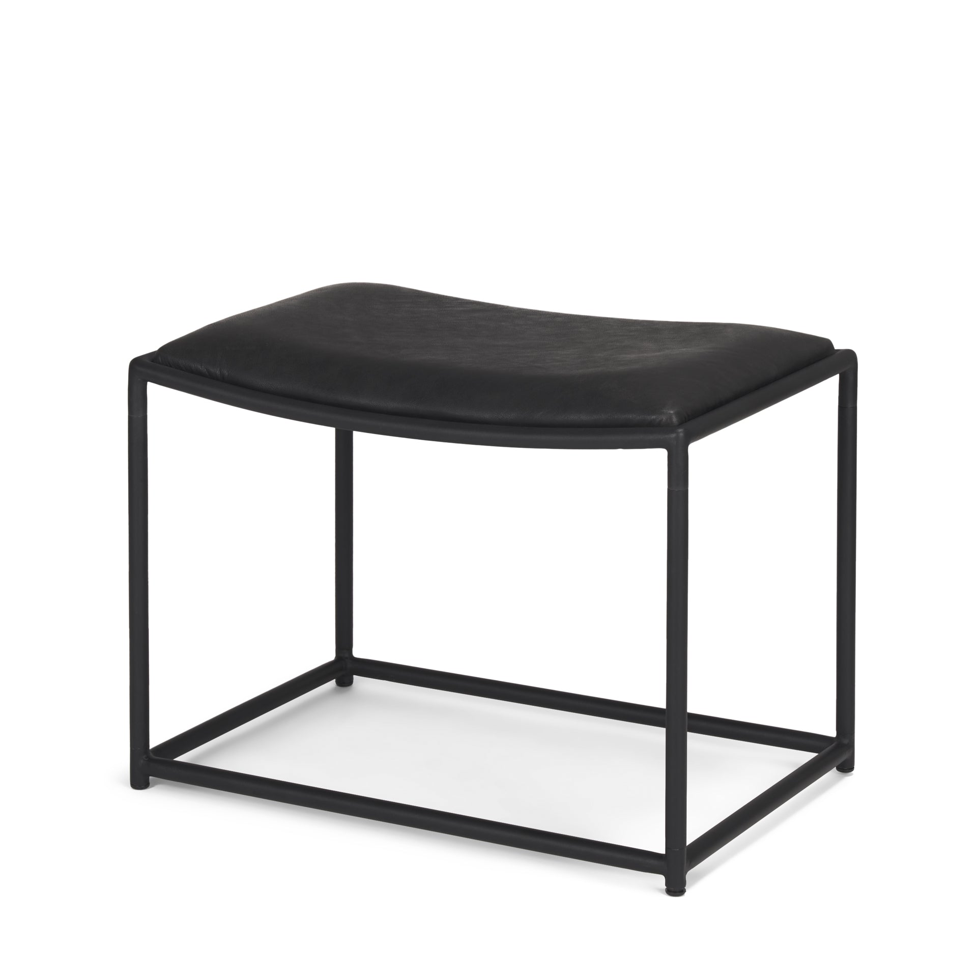 Mercana Taniel 23.3" x 16" x 17.5" Leather Stool