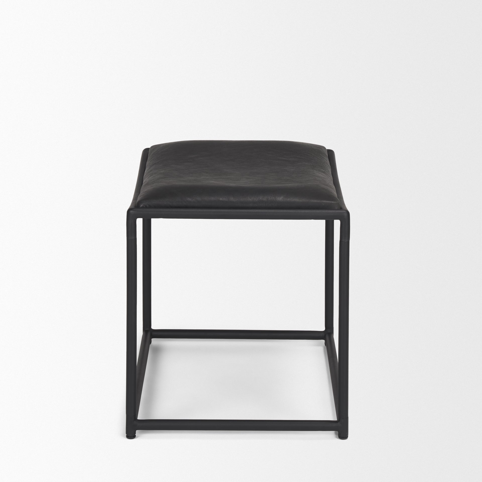 Mercana Taniel 23.3" x 16" x 17.5" Leather Stool
