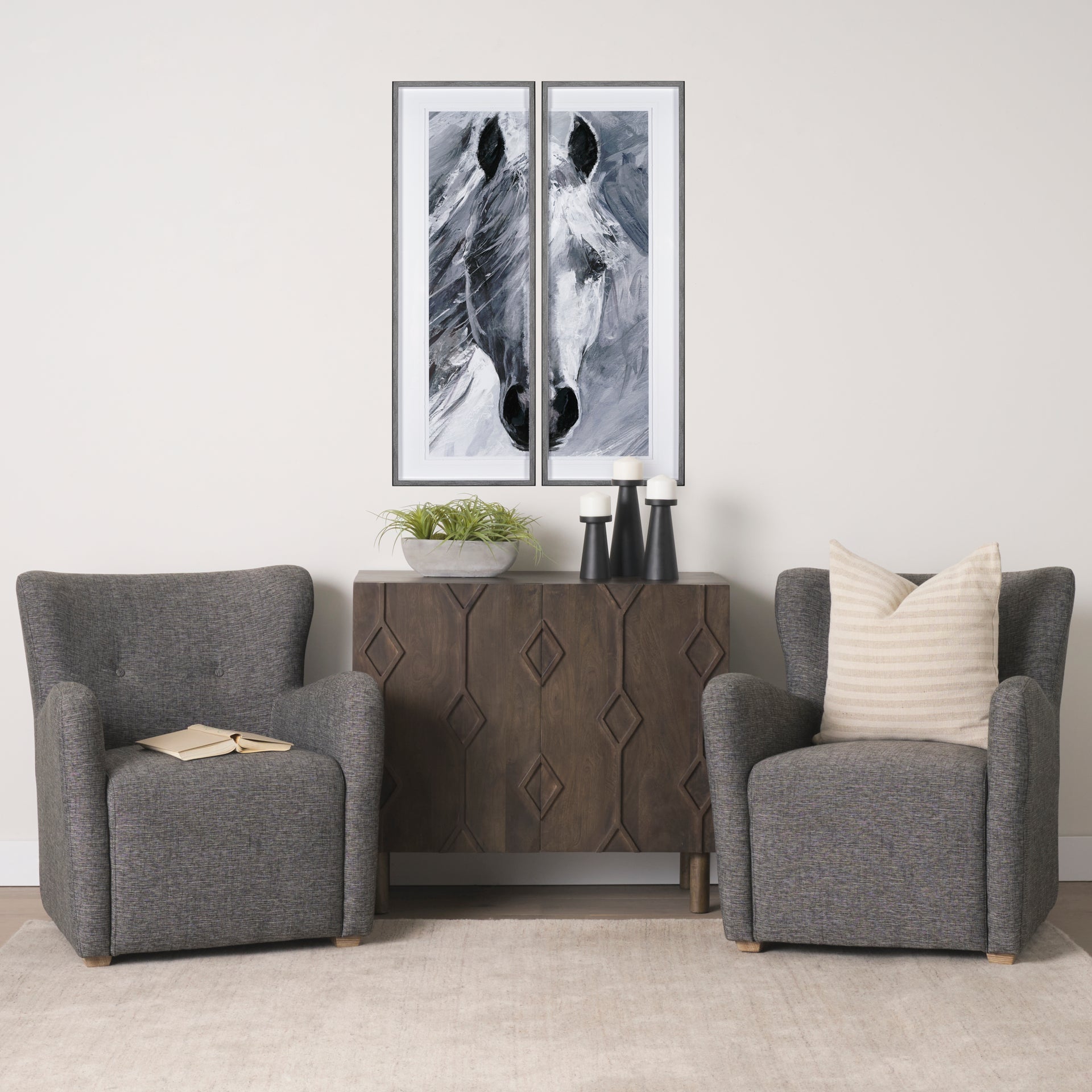 Mercana Quadir 3.5" x 3.5" x 8" Solid Wood Candle Holder
